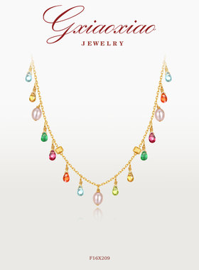 GXIAOXIAO时尚度假风彩色项链