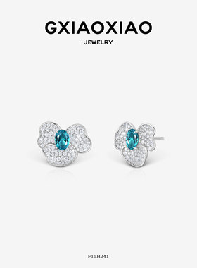 法式气质高级感立体花朵百搭耳环 F15H241