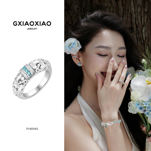 GXIAOXIAO法式鸢尾花戒指