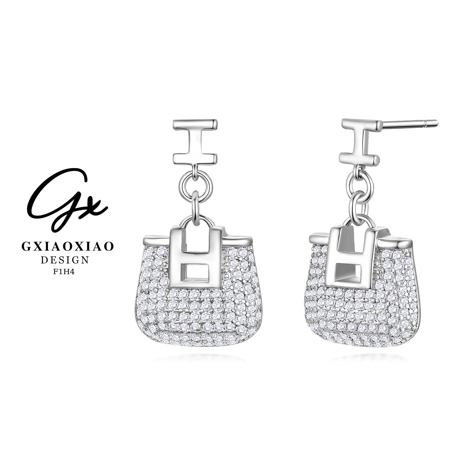 气质百搭字母包包耳环