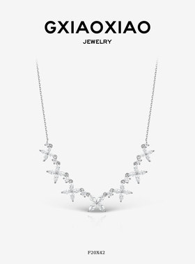 G XIAOXIAO 轻奢气质高级精致百搭蝴蝶锁骨项链 F20X42