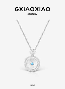 GXIAOXIAO拉丝祥云平安扣项链