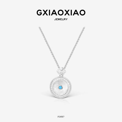 GXIAOXIAO拉丝祥云平安扣项链