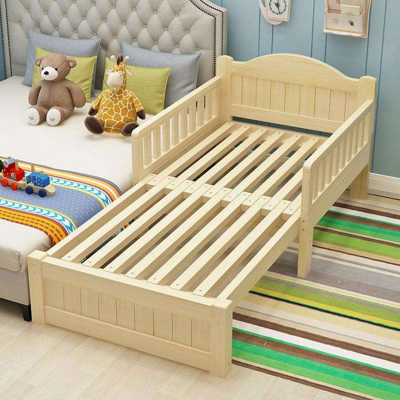 儿童带护栏小户型推拉床实木沙发床坐卧两用阳台卧室伸缩床可折叠