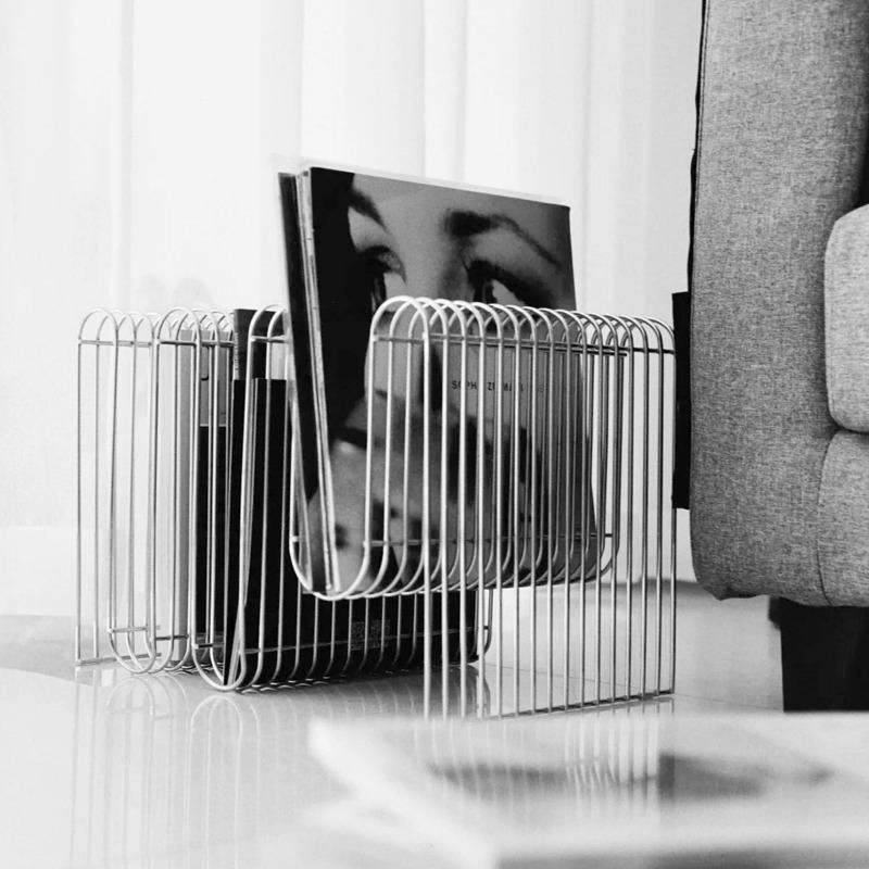 欧美风格金属杂志架铁艺收纳架创意沙发边桌置物架桌面货架储物