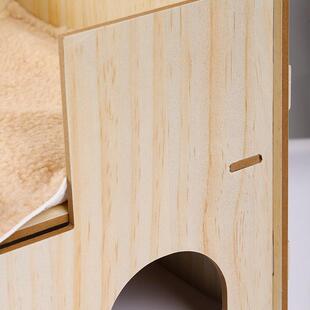 实木仓鼠天竺鼠上下双层木房子松鼠荷兰猪窝宠物休憩娱乐躲避屋