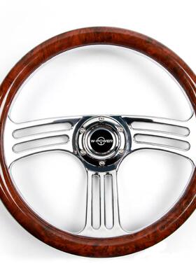 厂家直销14寸黑色汽车方向盘汽车三幅支架通用steering wheel