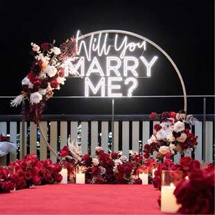 求婚字母灯marryme表白惊喜婚礼结婚纪念日霓虹灯布置装饰灯led灯