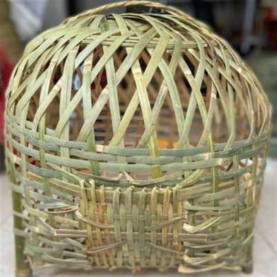 竹编织鸡笼家用养殖室外头层农庄菜市场农村竹笼子兔鸭狗大号竹编