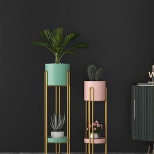 北欧铁艺花架子置物架客厅轻奢吊兰绿萝花架盆多层落地式 阳台放花