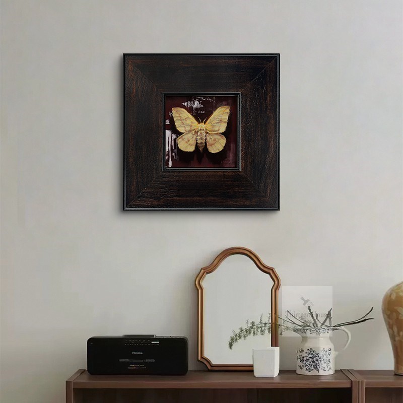 法式中古风客厅餐厅装饰画古典欧式小众艺术挂画美式复古壁画定制