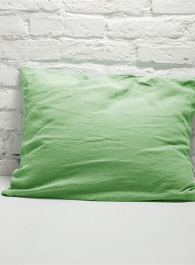 100%亚麻枕头套纯色亲肤单人枕套48EX74CM枕皮定制男女通用单支装