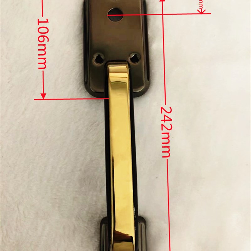 防盗门外装门g老式自动锁把手大门锁具拉手家用外装十字锁执手单