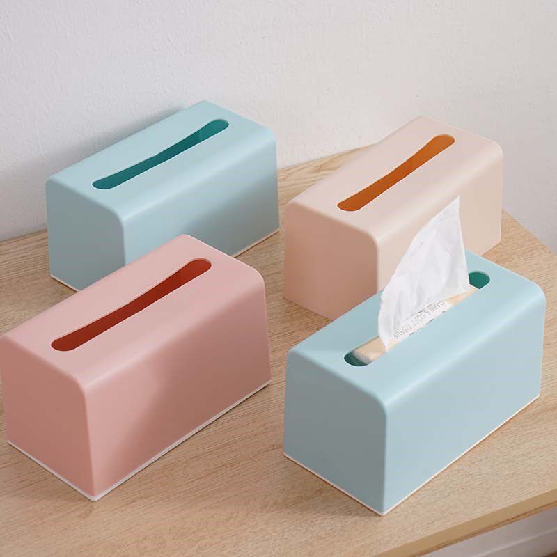 免打孔客厅e简约塑料长方形抽纸盒创意浴室抽纸收纳盒无芯卷纸盒