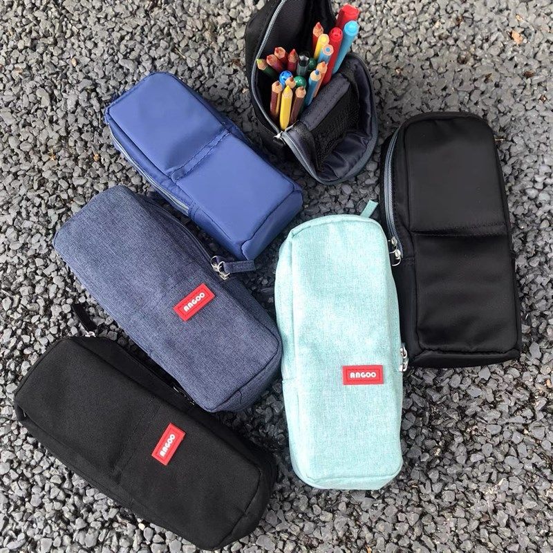 大容量立式学生笔袋 单层双层桌面D文具收纳包 收纳袋 铅笔笔盒