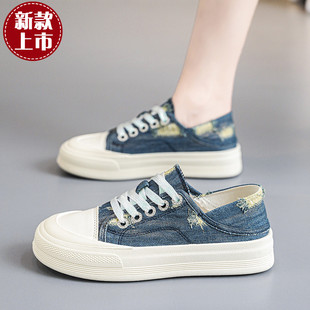 2024新爆款欧货脏脏鞋r温州瑞安帆布鞋女孕妇3公分小跟惠州娘惹鞋