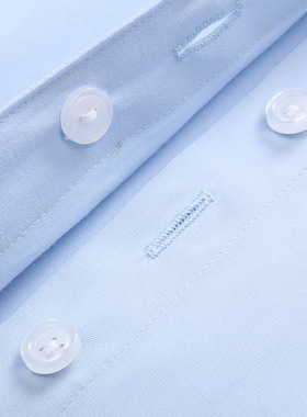 蓝色衬衫女长袖职业装工作服气质工装定制绣LOGO正装男女白衬衣寸