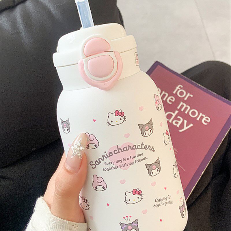 可爱保温杯女生高颜值带吸管水杯女2025新款学生S小巧便携316杯子