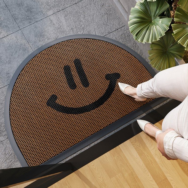 半圆入户门地垫玄关大门口进门脚垫防滑除尘弹力地毯笑脸室外垫子,居家布艺,入户地垫,淘宝优惠券,粉丝福利购,淘宝优惠卷