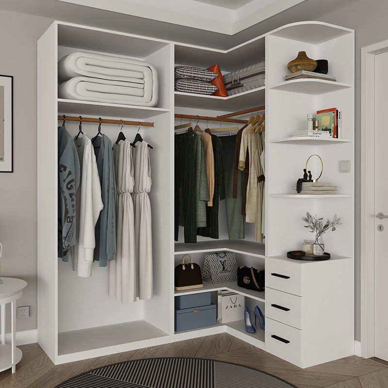 L型实木转角衣柜家用卧室一门到顶小户型玻璃门拐角衣橱衣帽间柜,住宅家具,自由组合衣柜,淘宝优惠券,粉丝福利购,淘宝优惠卷