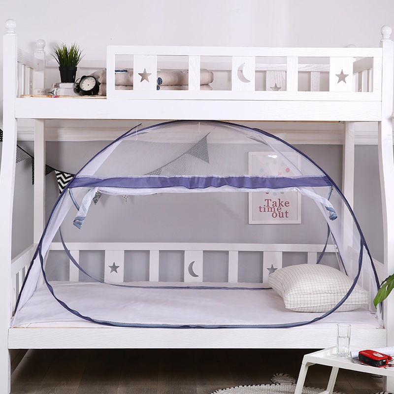 蒙古包式蚊帐篷简约不锈钢框架学生宿舍0.9m1米MT床携带免安装防