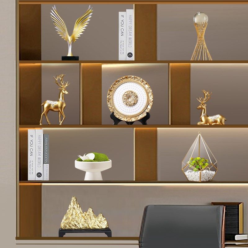 高端大气上档次办公室摆件老板董事长办公桌P书房客厅酒柜装饰品