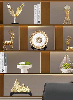 高端大气上档次办公室摆件老板董事长办公桌P书房客厅酒柜装饰品