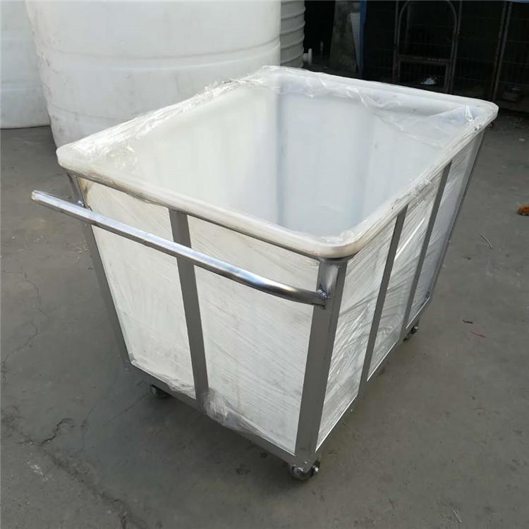大号塑料布草车/酒店推布牛筋周转方箱/静音四轮塑胶桶大小号现货