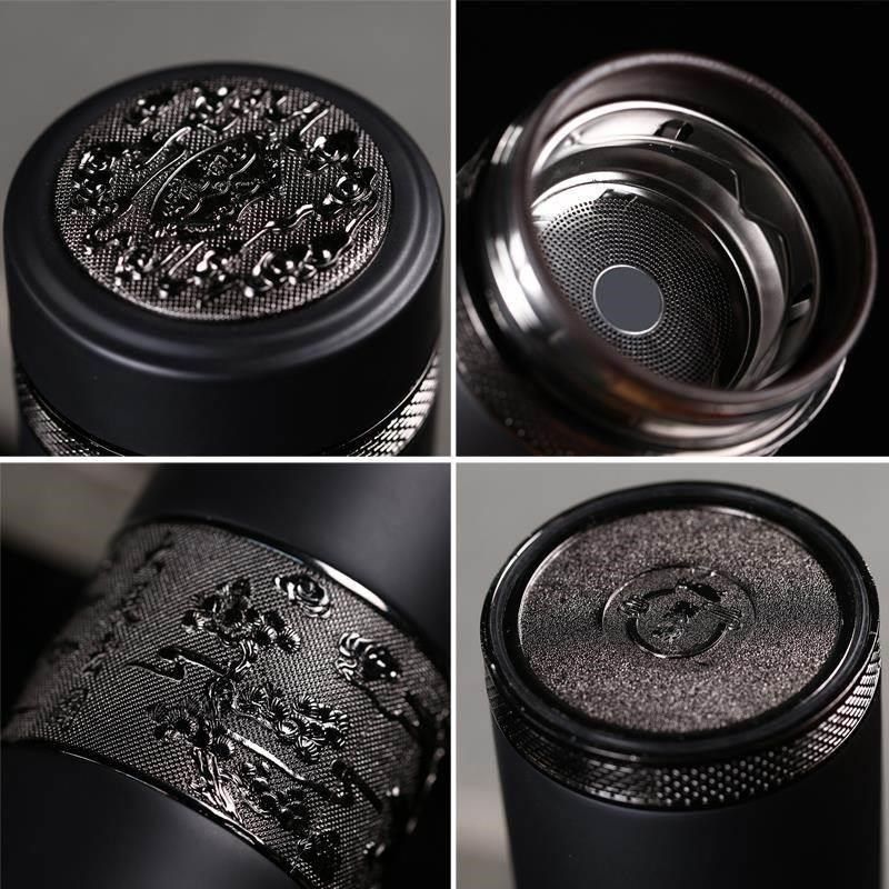 高档木纹紫砂内胆保温杯男士女泡茶叶杯子车载商务养生礼品杯定制