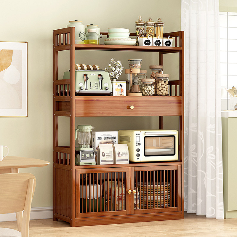 厨房置物架落地多层多功能台面收纳架家用调料餐盘碗架微波炉架子,住宅家具,搁板/置物架/家用陈列架,淘宝优惠券,粉丝福利购,淘宝优惠卷