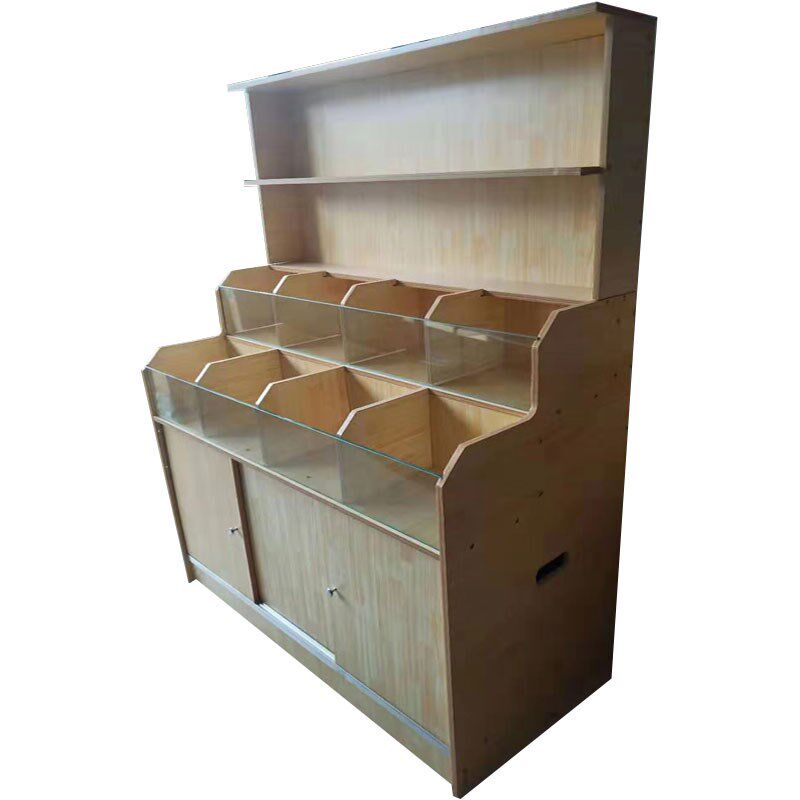 超市货架干果炒货店展示架五谷杂粮展示柜炒货货柜置物架靠墙展柜