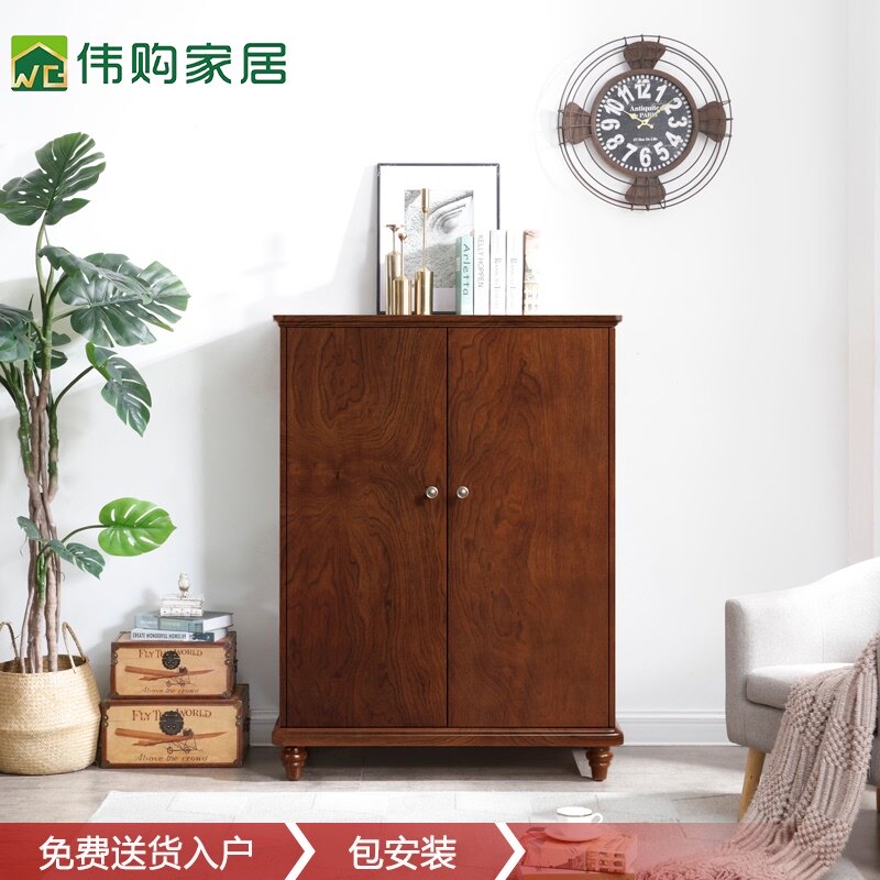 多功能衣柜c小户型美式简约玄关柜矮柜储物柜斗柜两门柜衣橱收纳