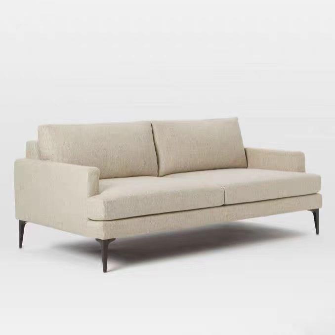 意式极简北欧现代风格绒布棉麻沙发小户型客厅休闲直排沙发