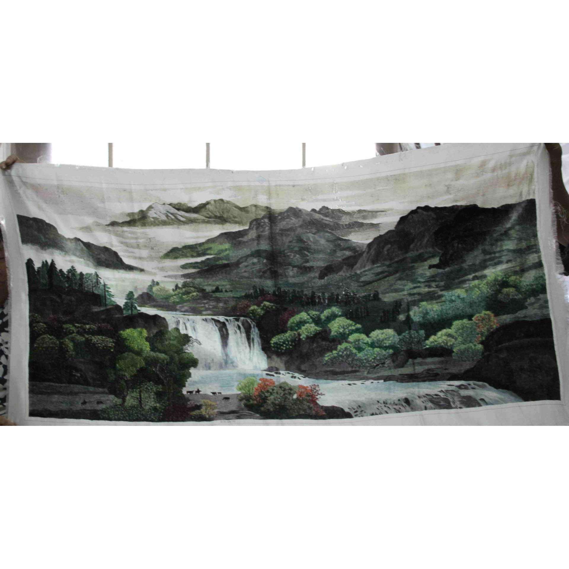苏绣绣片客厅办公室装饰画苏州手工刺绣家居挂画山水风景