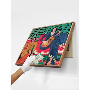 轻奢电表箱装 饰画简易北欧免打孔开关盒餐厅客厅马蒂斯电闸遮挡箱