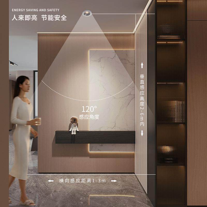 人体感应射灯cob防眩嵌入式入户led灯玄关过道厨房智能感应灯,标准件/零部件/工业耗材,车间地垫,淘宝优惠券,粉丝福利购,淘宝优惠卷
