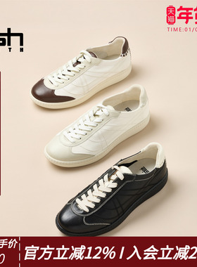 ASH YOUTH「云柔」女鞋超柔软Nappa羊皮平底板鞋复古薄底德训鞋