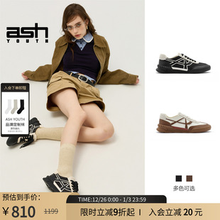 YOUTH「积木」女鞋 舒适平底板鞋 2025秋季 真皮运动休闲鞋 新款 ASH