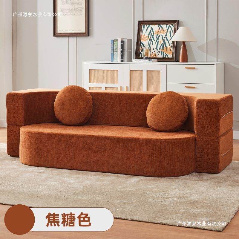 布艺沙发客厅小户型出租屋单双人一体两用压缩沙发折叠沙发床