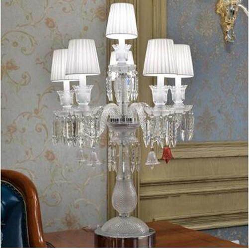 欧式客厅水晶台灯简约现代创意家用婚房床头卧室台灯大气奢华台灯
