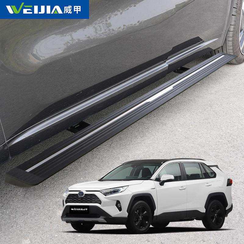威甲电动踏板丰/田RAV4荣放自动伸缩迎宾脚踏板SUV带灯智能踏