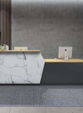 收银台前台接待台公司酒店吧台柜简约现代超市电脑大气吧台桌