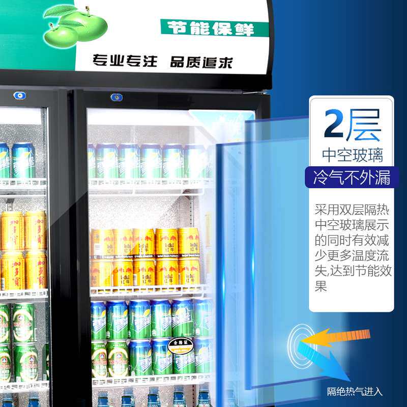 冷藏展示柜商用保鲜柜立式冰柜单门/双开门超市冰箱饮料柜啤酒柜