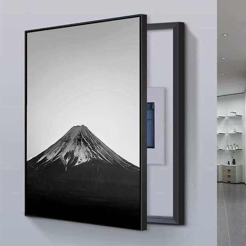 现代简约电表箱遮挡挂画餐厅配电箱装饰画玄关电箱盖板遮挡画