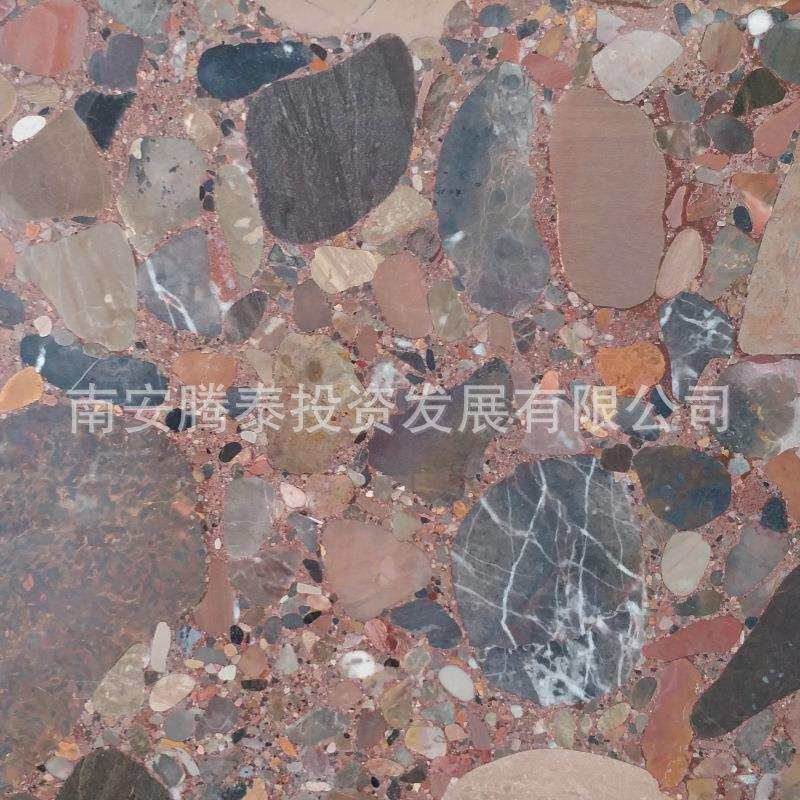 七彩珍珠大理石天然雨花石不规则碎石玛瑙石石材大板