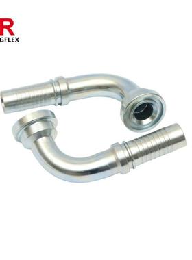 KUNGFLEX 87692-08-08 90°SAE法兰 不锈钢扣压接头 6000PSI