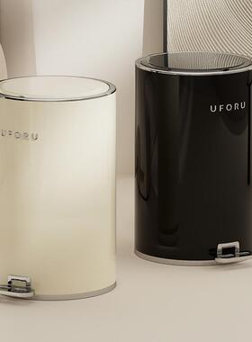 MTOY带盖卫生间垃圾桶面弯腰厕所家用脚踏式铁艺厨房大号垃圾桶