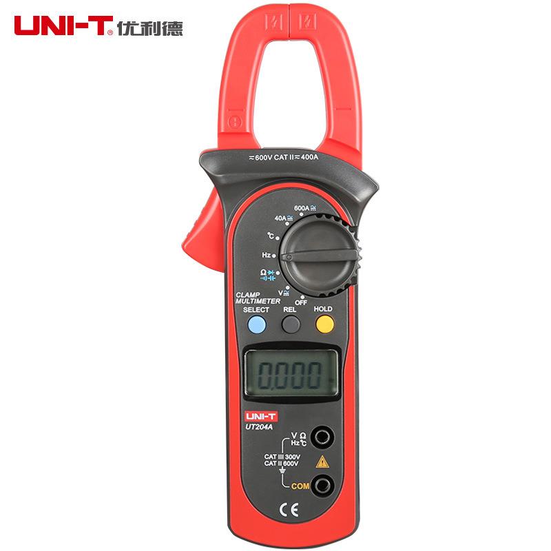 优利德UT204A交直流数字钳形万用表防烧防误测数显钳形电流表