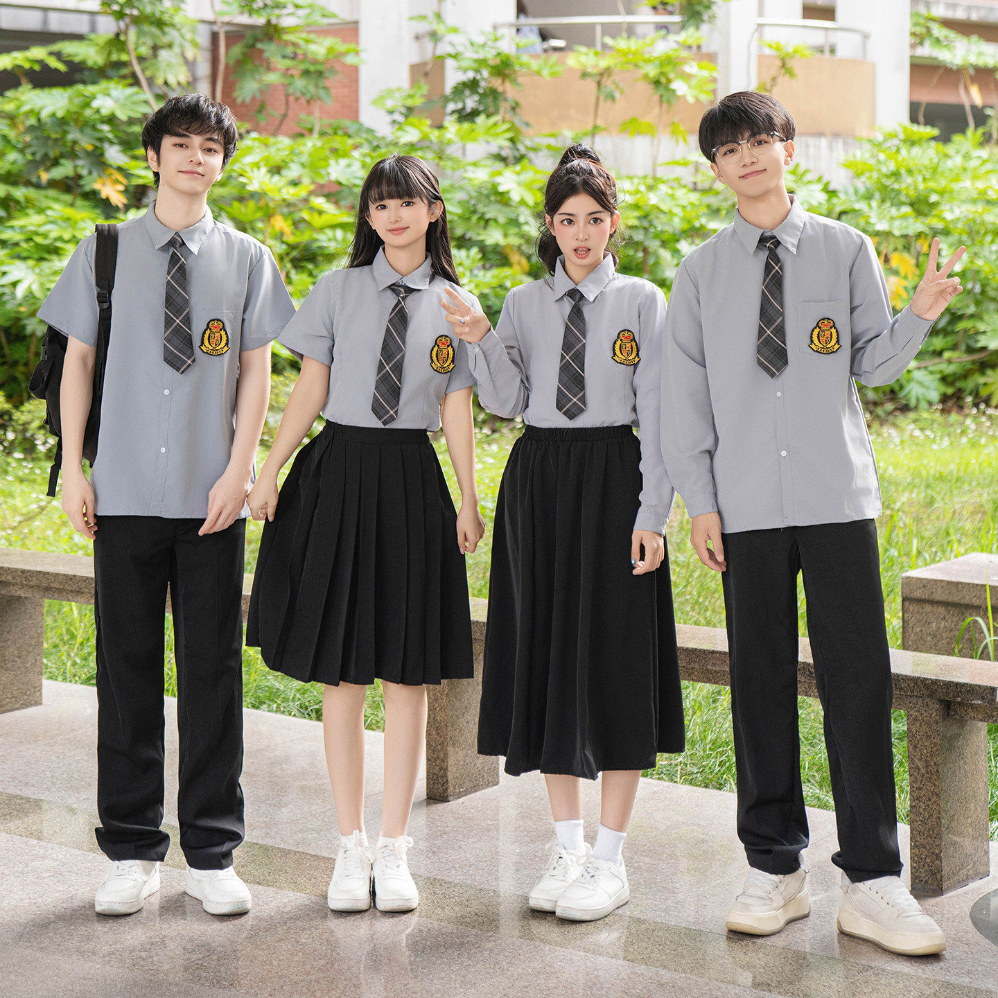 班服合唱团演出服学院风毕业套装图片