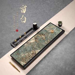 乌金石茶盘高端送礼家用办公轻奢岩板全自动一体上水套装茶海茶台